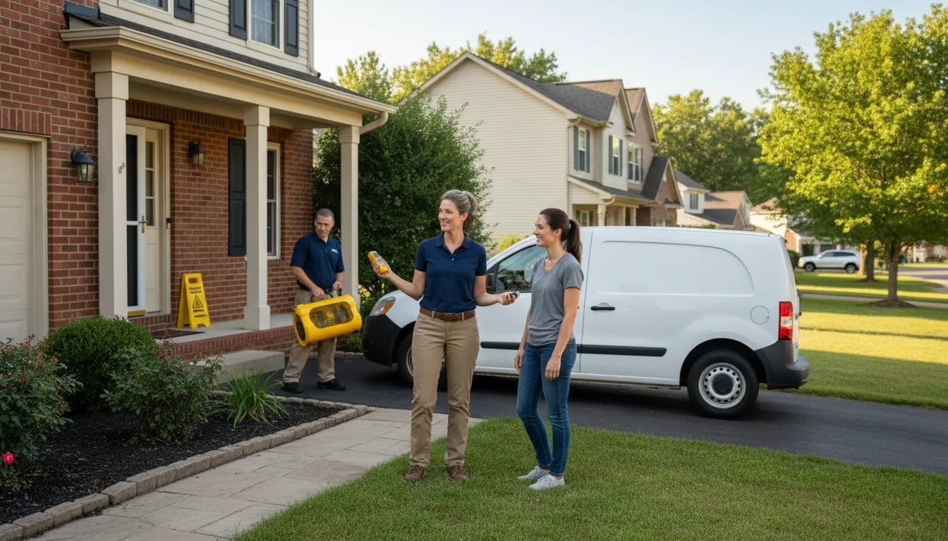 Residential water damage restoration in Lanark, IL